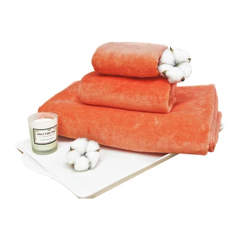 Ready to Ship Heave Velvet 520Gsm 100% Cotton Luxury Towels with 3pcs Set in Stock
