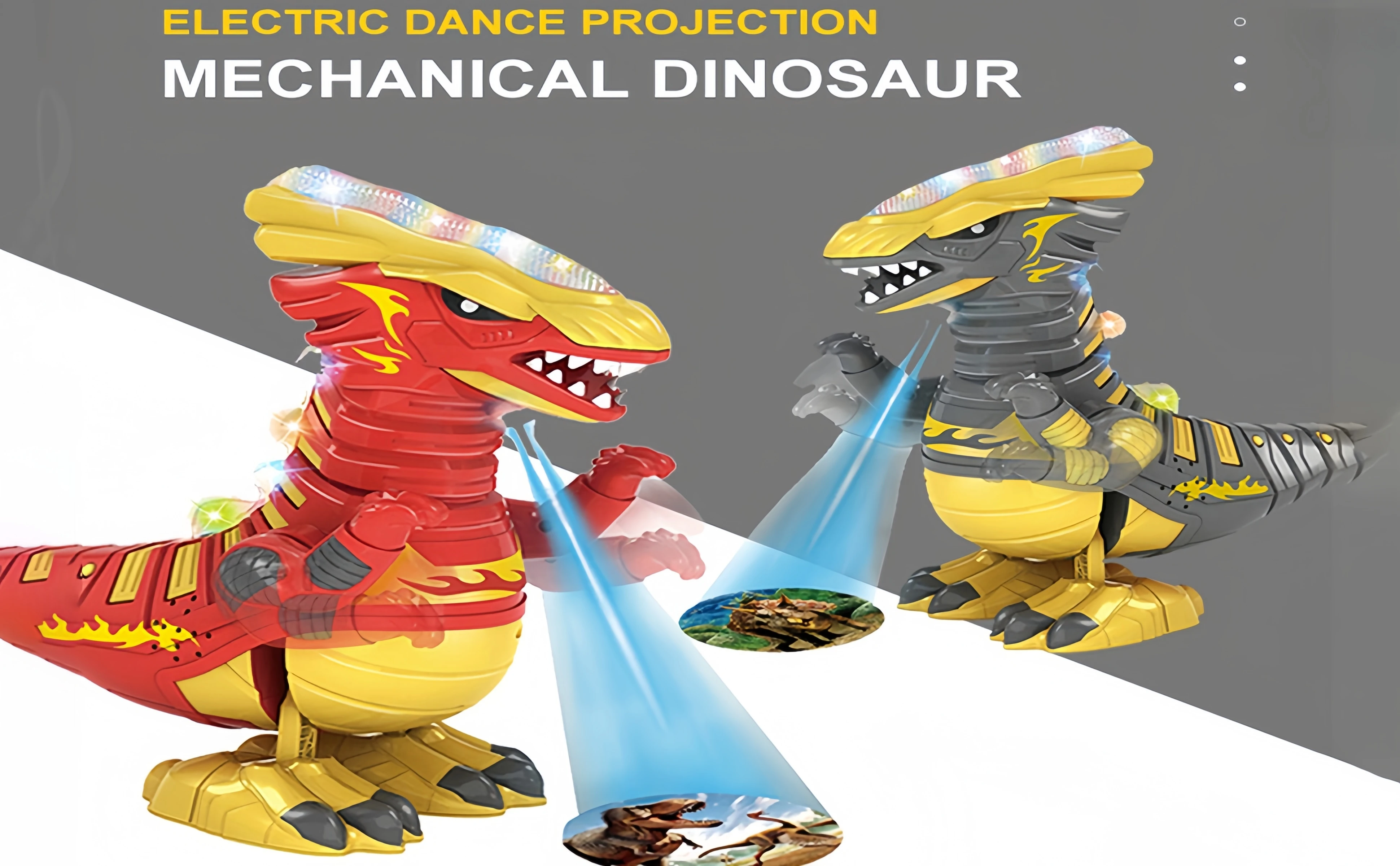 Electric Projection Interactive Toy Singing Mechanical Dancing Dinosaur with LightInteractive Educational Gift Toys