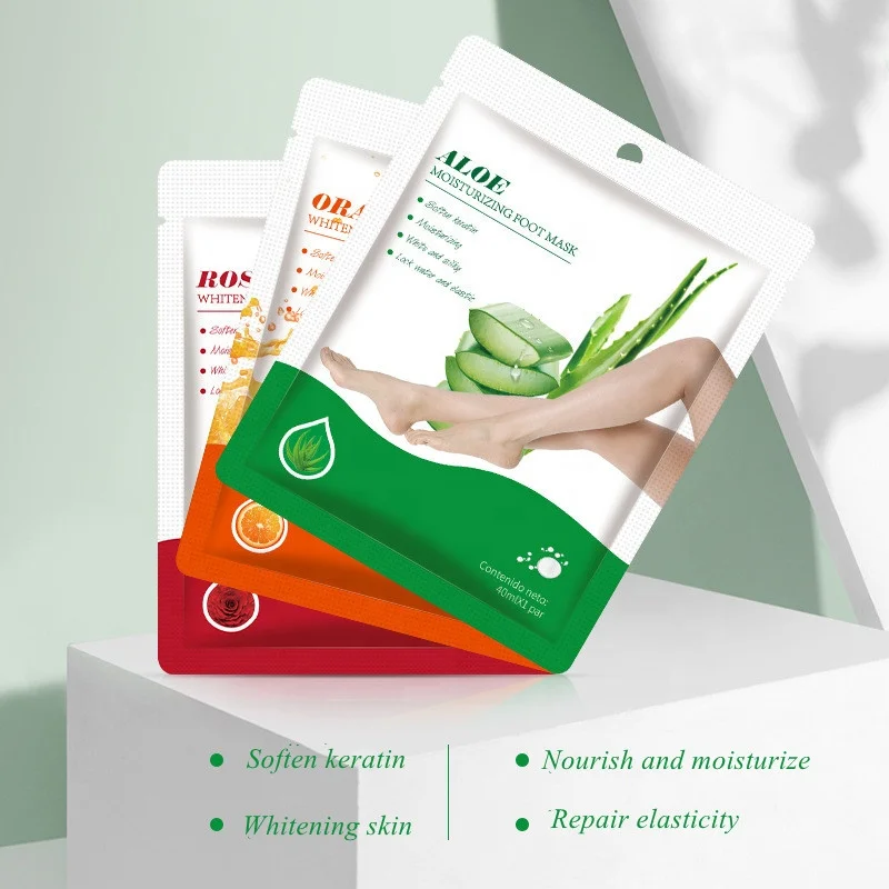 Натуральная Органическая Отбеливающая увлажняющая пилинг отшелушивающая маска для ног от частного бренда