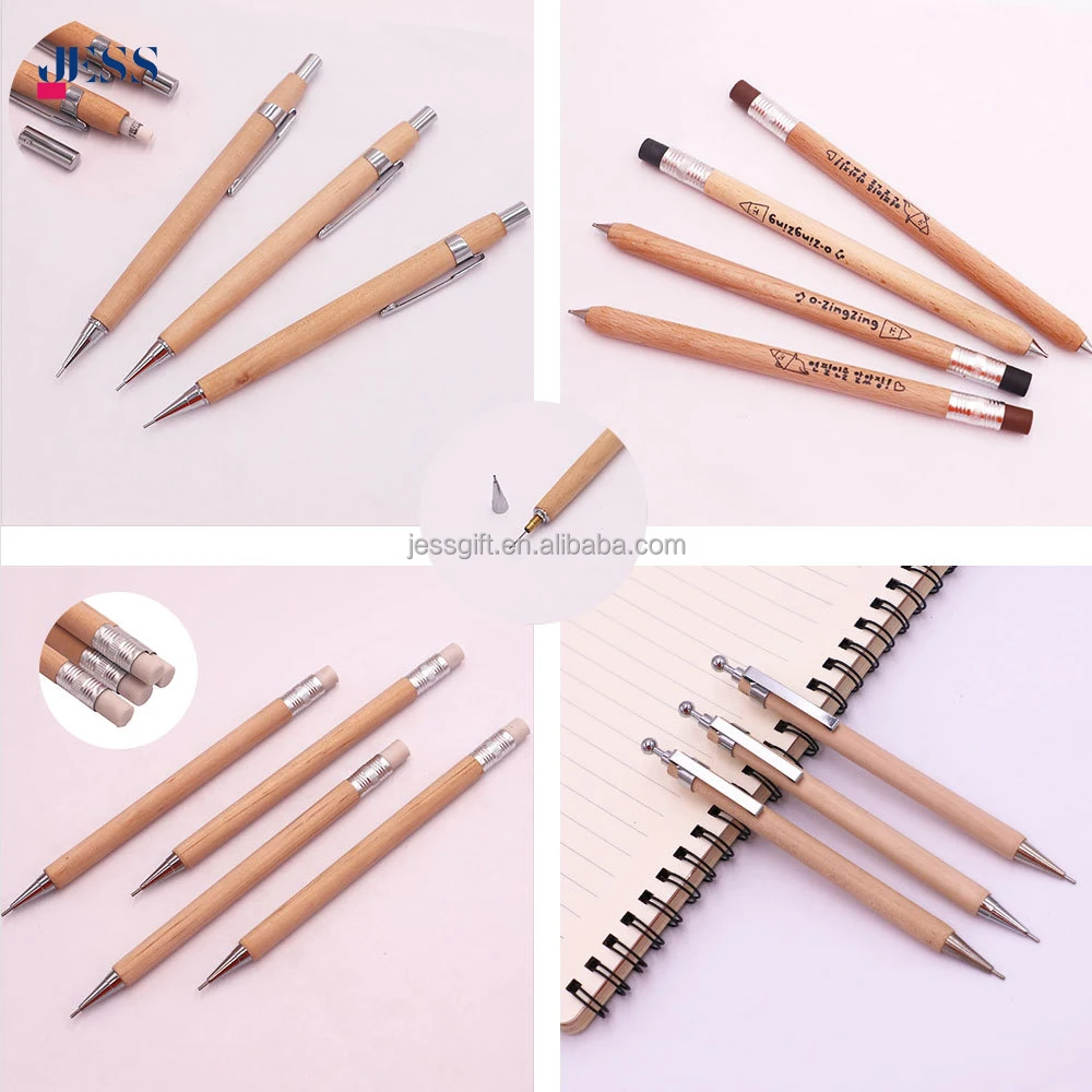 High Quality Automatic 0.5mm 0.7mm Natural Wood Luxury Mechanical