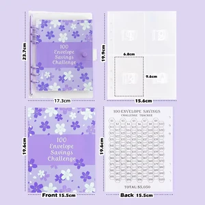 Wholesale Loose-Leaf Budget Binder A5 Size with Flowers 100 Days Envelops