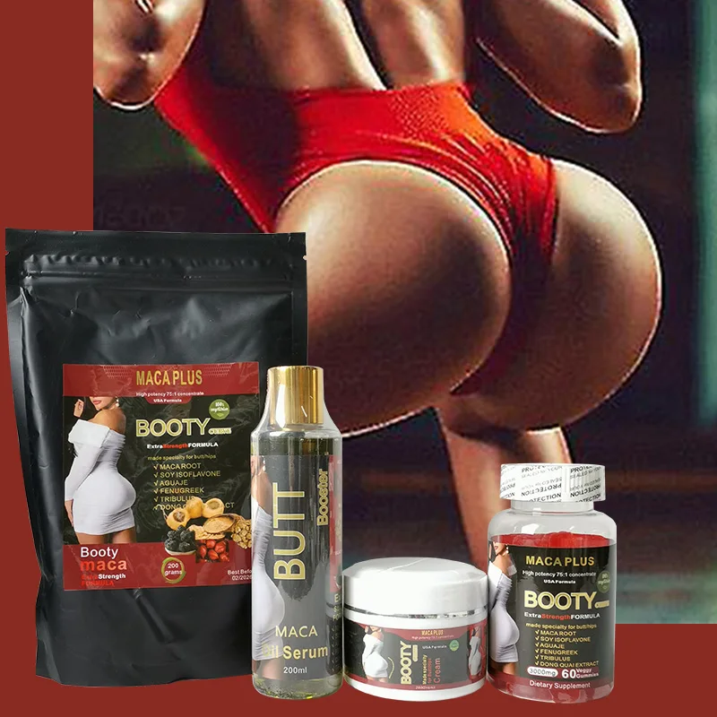 Natural Herbal Maca Booty Curve Gummies for Adult Women Big Butt Set Maca Buttock Booster Butt Enhancement Products