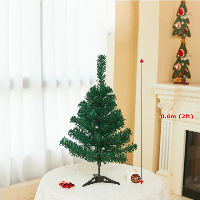 Sevenlots 60cm overstock christmas tree  outdoor artificial christmas trees Green OEM Customized PVC Item indoor