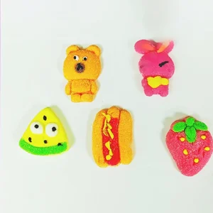 Cartoon Shaped Christmas Candy Snack Marshmallow Fudge with OEM Export Customizable Bulk Processing Fruity Deco Coated