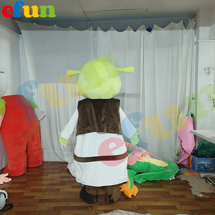 Efun MOQ 1 PC Custom Funny Shrek Mascot Costume Adult Cartoon Character Mascot Costume for Halloween Party