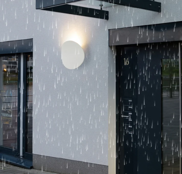 LED wall lamp round white black balcony courtyard bedroom bedside aisle modern decorative wall lamp