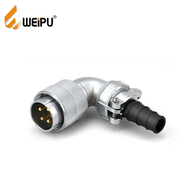 Weipu WS -TS connector Plug with angled back shell and PVC sleeve TS