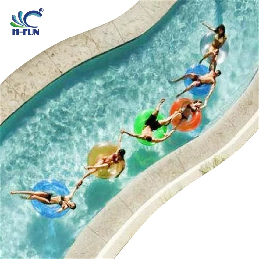 Inflatable Water Park Lazy River Pool Float Transparent clear Single Tube