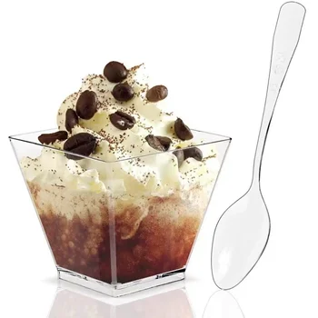 Custom Printed Plastic Multiple Oz Ice Cream Bubble Tea Dessert Coffee Cold Cups