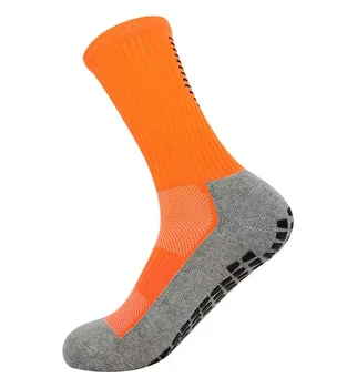 Wholesale crew custom sports wear elite soccer stripe design grip socks anti slip football socks thick in stocks for men