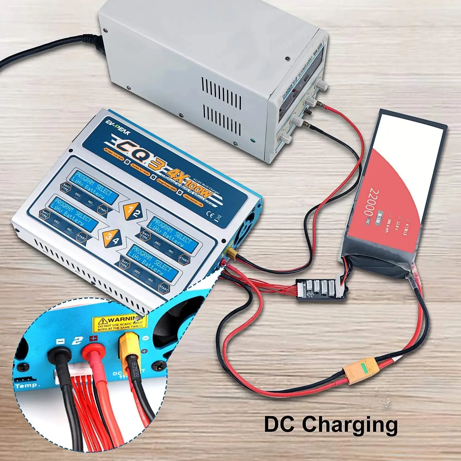 EV-PEAK CQ3 Charger - 6S 100W Multi-Functional Balanced Charger