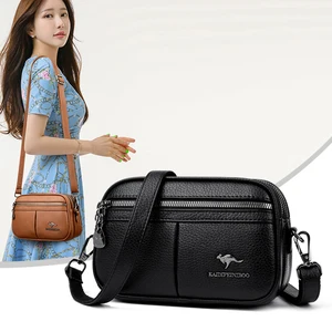 Wholesale New Women's PU Leather Shoulder Handbags Fashionable Zipper Closure with Polyester Lining for Ladies Big Wallet