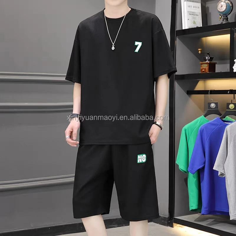 Summer Clothes Mens Short Sets Shorts Tracksuit T-shirt Men's Sports ...