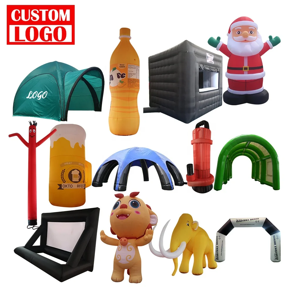 Outdoor 3D Model Shaped Inflatable Pump Custom Print Promotional Christmas Inflatable Model
