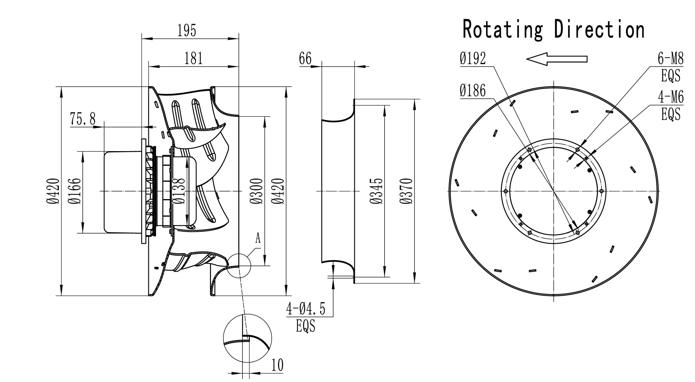 Centrifugal Blower, 400, 380V - detail 10