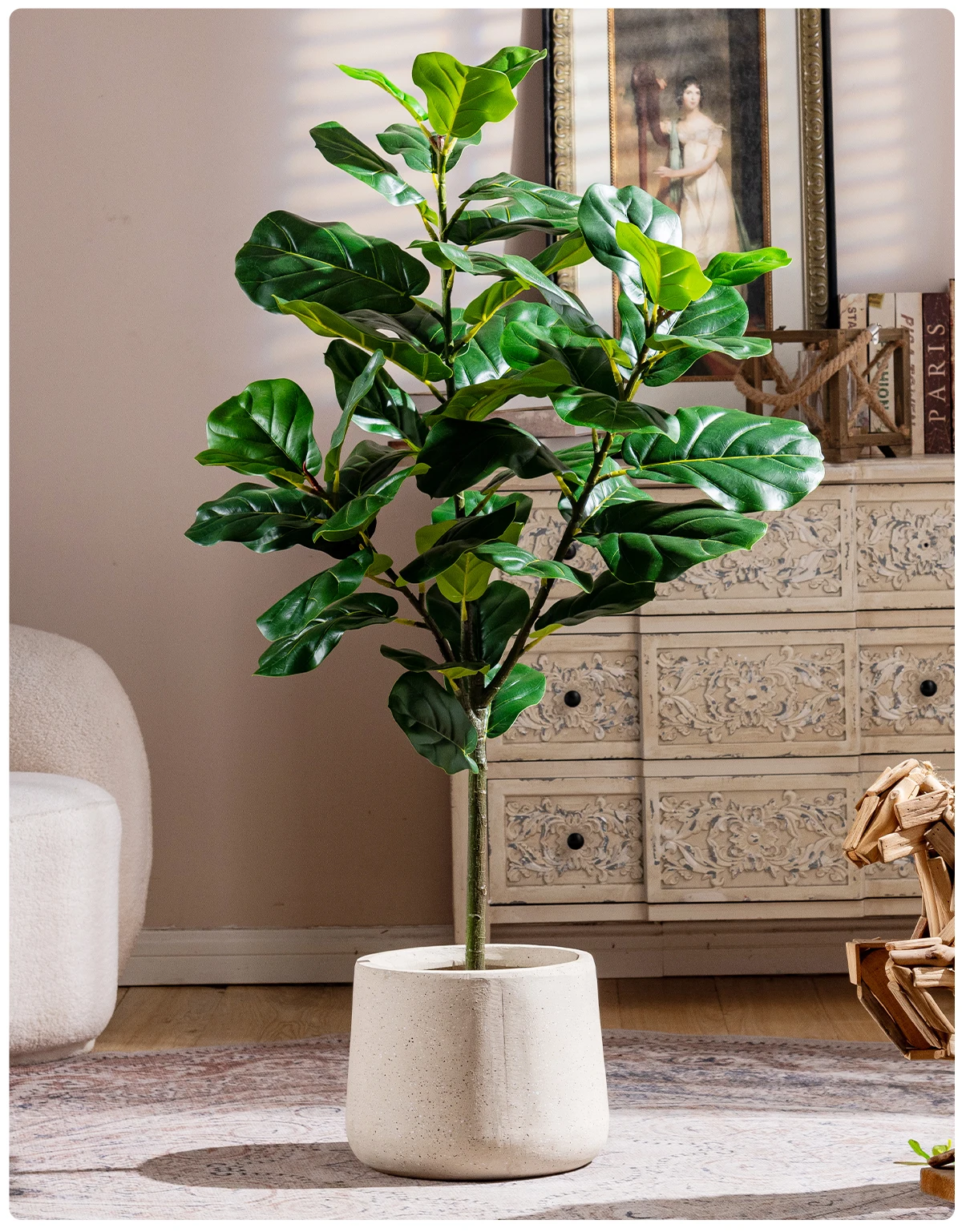 Indoor/Outdoor Decorative Plastic Ficus Pandurata Tree Similar Glass Pine Ficus Religiosa Panel for Landscape Wedding House manufacture