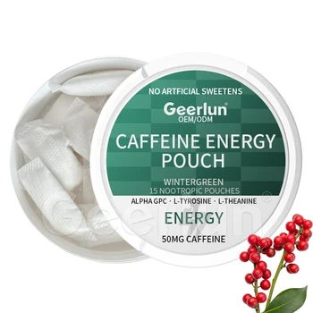 OEM ODM Sugar Free Alpha L Tyrosine L Theanine Pouch Supplement Mental Clarity Booster Caffeine Nootropic Pouches