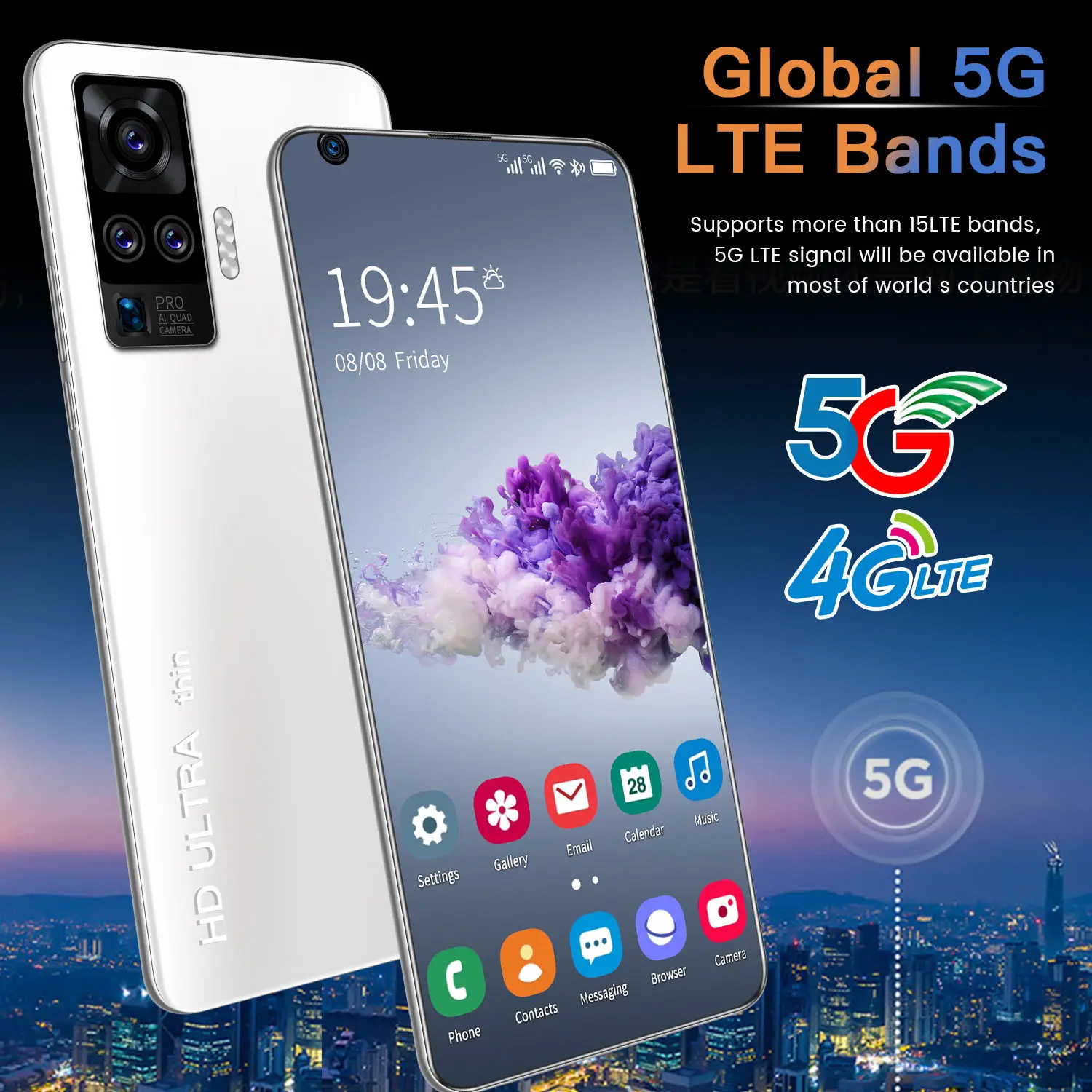 
 2020 новый модный X60 Pro Android AMOLED 3G 4G 5G android телефон оптом Оригинальный разблокированный смартфон  