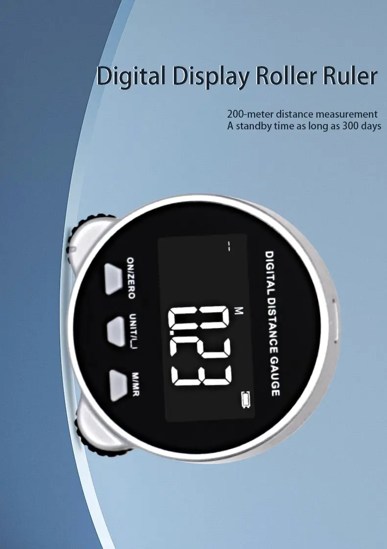 Portable Digital Roller Ruler LED Display 200M for Construction ...