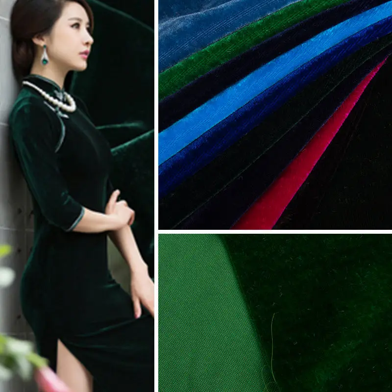 Маленький минимальный заказ оптовая продажа велюровая ткань многоцветная шелковая