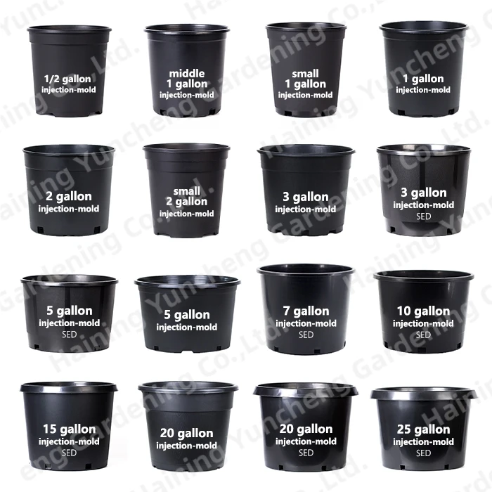 4 & 70 Litre Nursery Pots 40 cm Dimetro Grow Pots 3 Gal & 5L Macetas  Agricultural Basin for Home & Garden Use