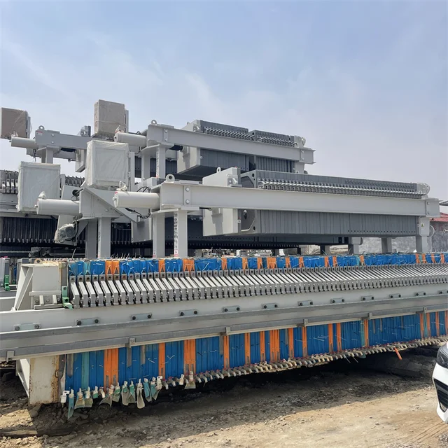 Plate and frame filter press for solid-liquid filtration separation and automatic sludge dewatering separation