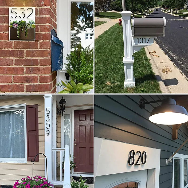 Custom Modern Door Number Floating House Number Letters Zinc Alloy