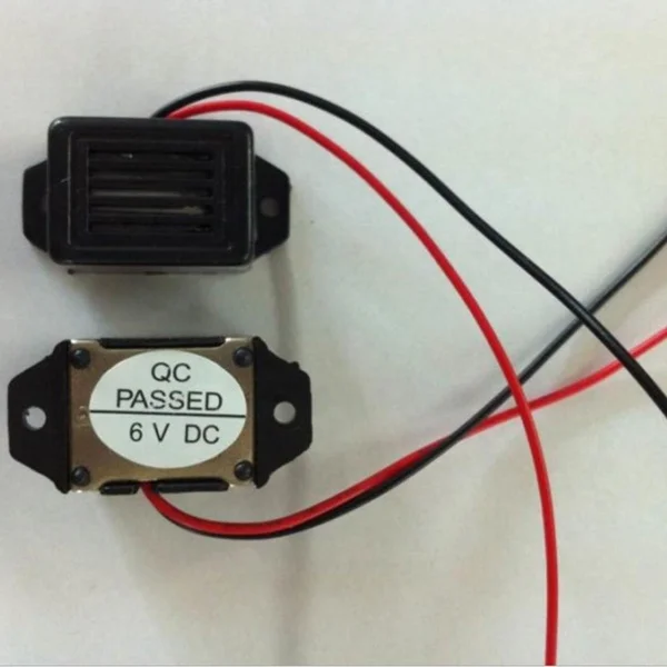 GLOBALTONE GTMB-2315 1.5V 3V 6V 12V Mechanical DC Electromechanical Piezo Buzzer 400Hz Rectangular Vibrating 23mm Plastic Black