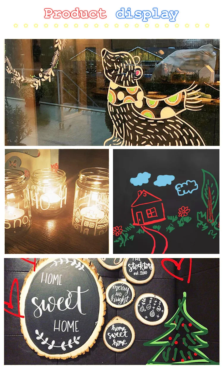 Water Soluble Custom For Glass Fridge Led Window Chalkboard