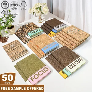 Wholesale Daily Planner 365 Days Eco Material Coffee Grounds Cork Tea Residue Cover Custom Logo Design Diary Dated Notebook