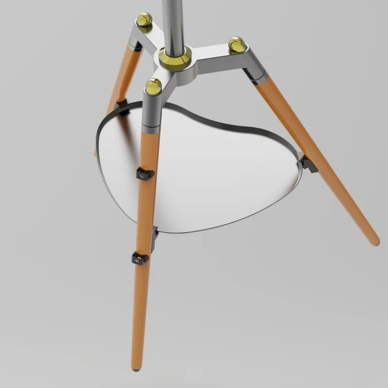 Multifunctional Artistic TV Stand Display Racks Easel Floor TV Mount Tripod Wood Leg With a Love Tray TV Bracket