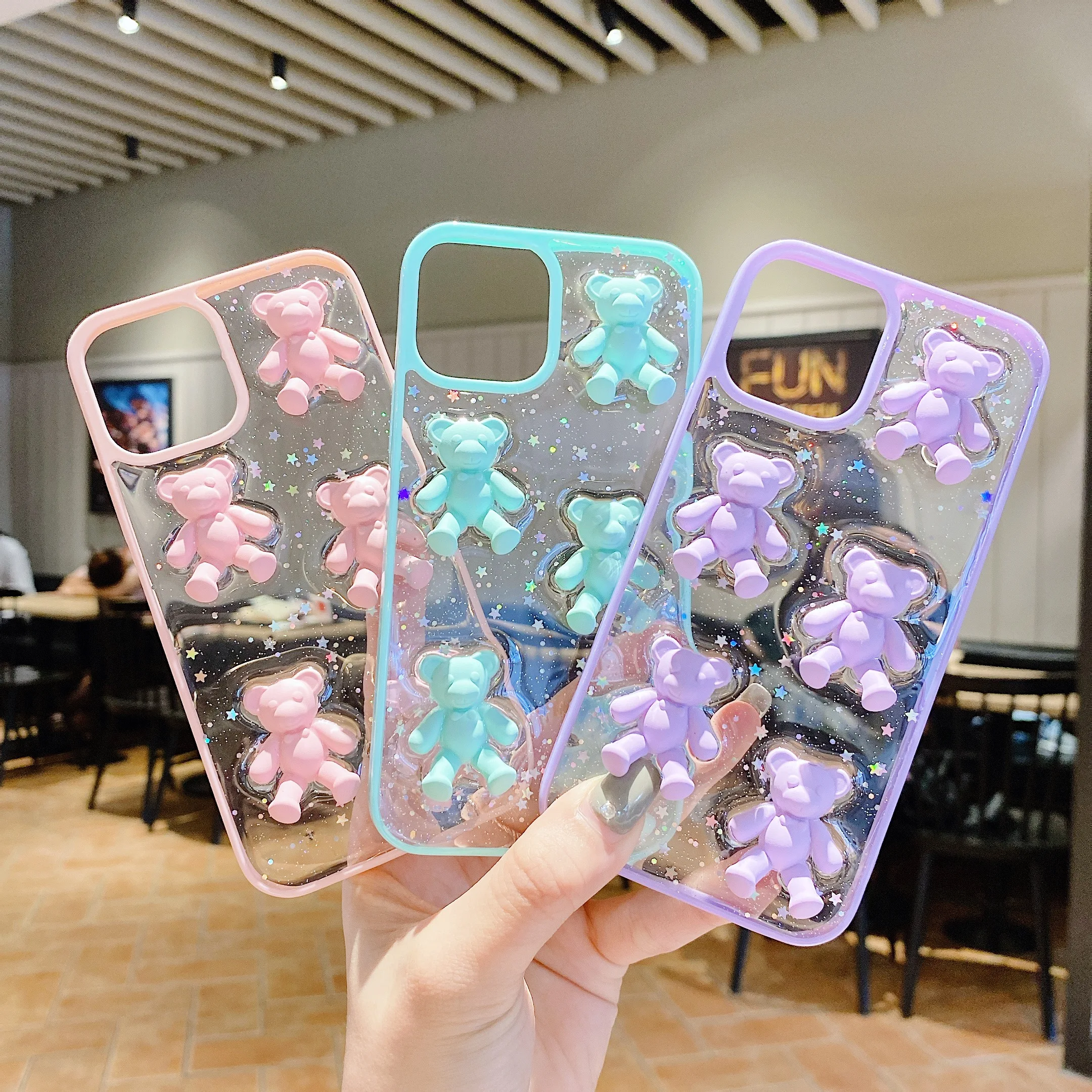 Transparent Phone Case for iPhone 13 12 PRO Max 11 6 7 8 Plus Mini Xr X Xs  Korea Popular Epoxy Silicone Cover - China Phone Case and Silicone Liquid Phone  Case