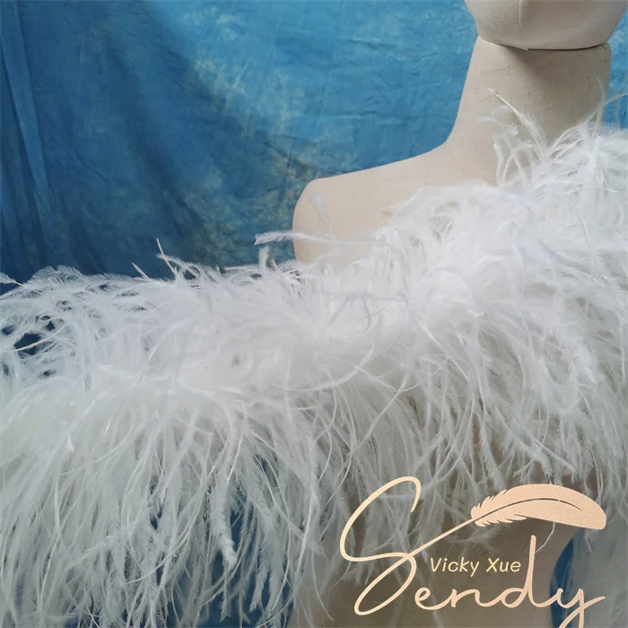 羽毛ドレス用ソフトセクシー6 Plyダチョウフェザーボア卸売人気