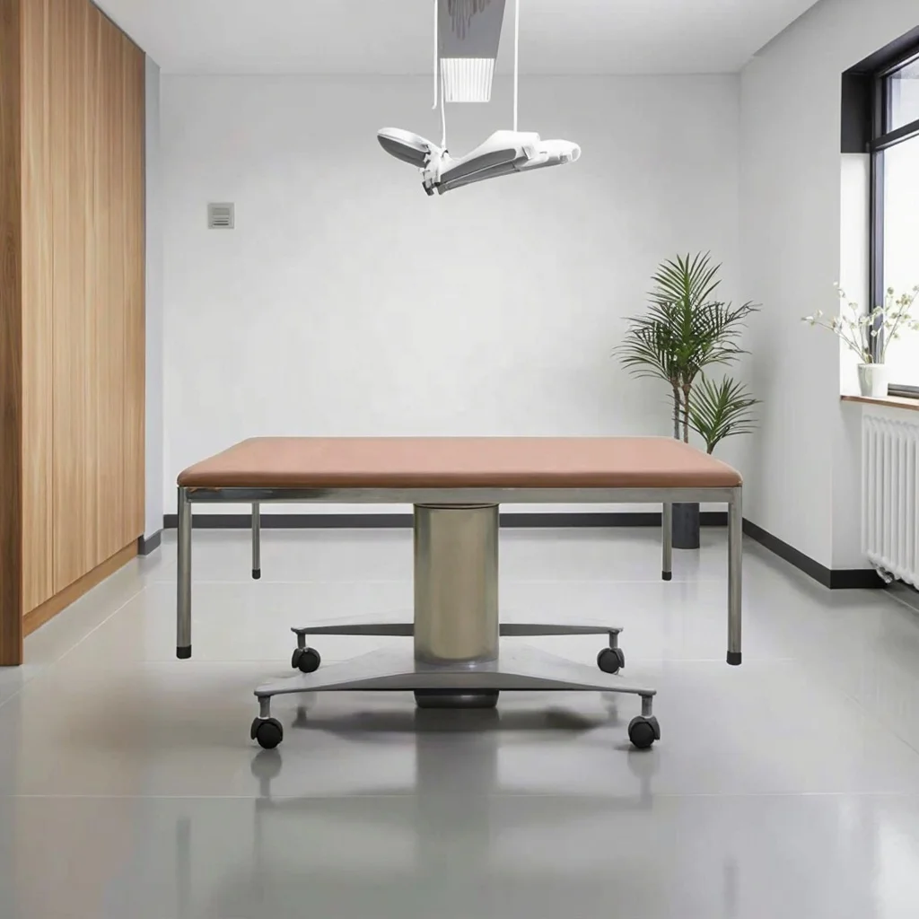 Premium Modern Stainless Steel Medical Examination Table with Leatherette Padding for Hospital and School Use 2