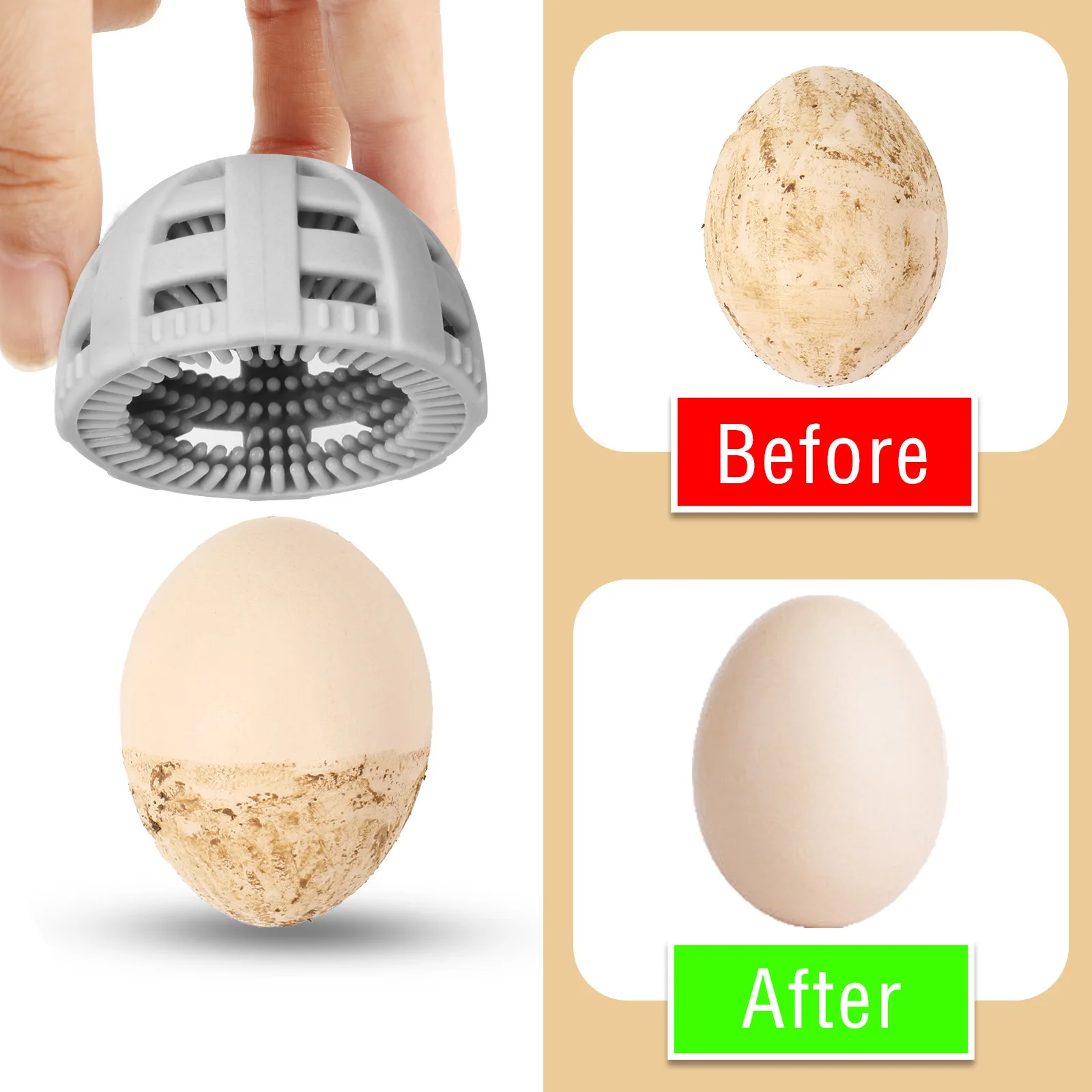 Amazon Hot New Releases Egg Cleaning Brush Silicone Egg Scrubber For