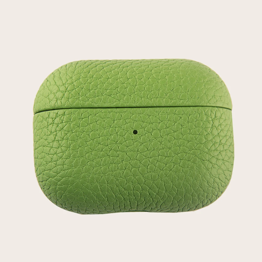Luxury Custom Green Air Pod Protective Airpod Case Cover Leather Case