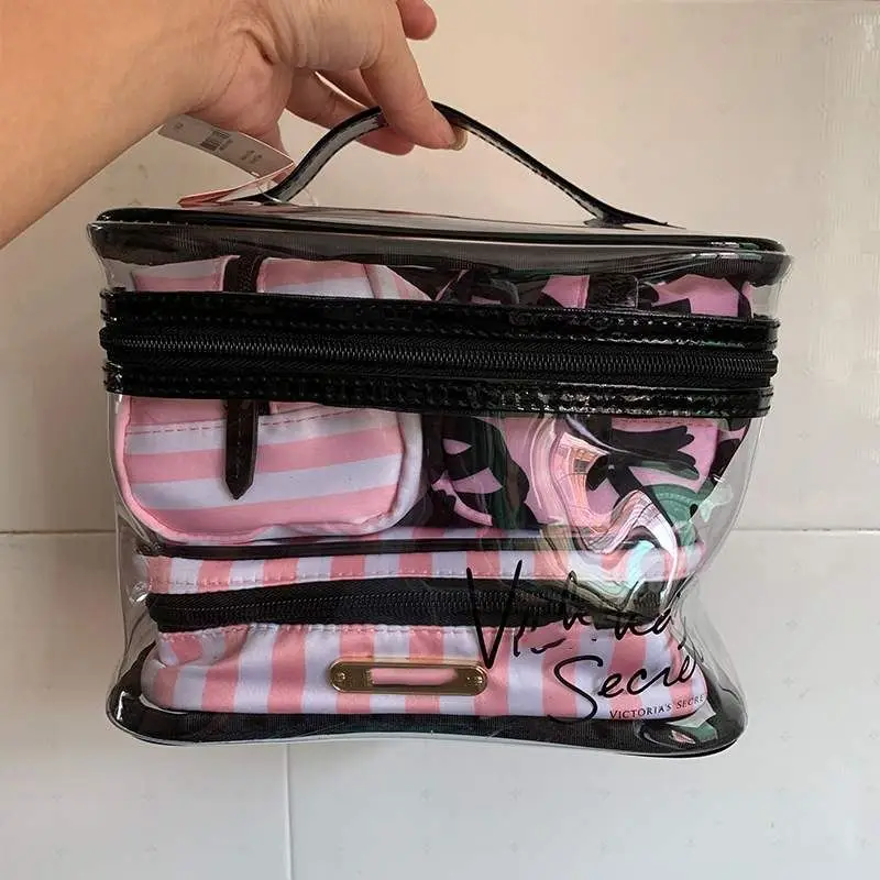 double compartment makeup bolsa