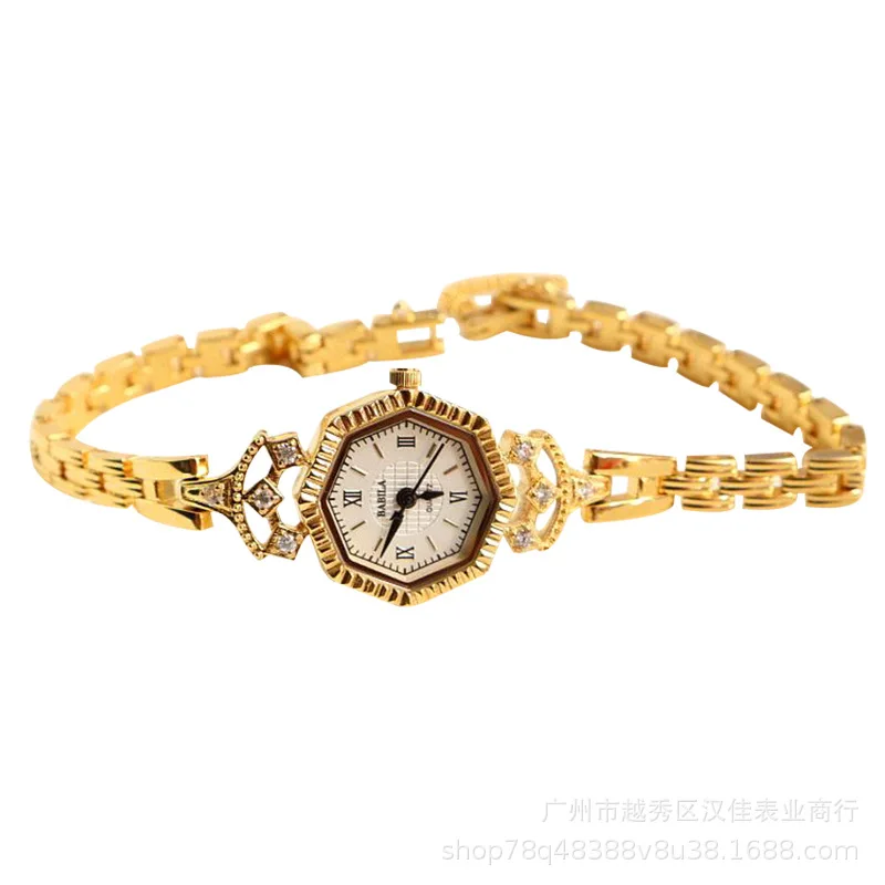 Quadrante Vintage piccolo placcato in oro 18K marchio di alta qualità  orologi da donna di lusso antichi orologi al quarzo gioielli regalo  orologio da