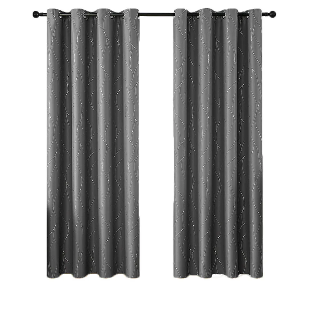Simple Brief Contemporary High Shading Quality Fabric Terylene Indoor Living Room Canteen Balcony Window Curtain