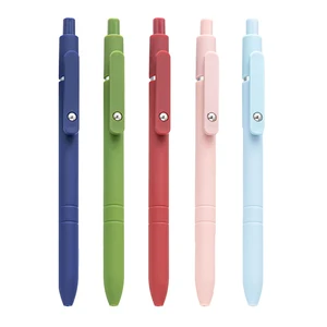 Morandi New 0.5mm Black Gel Ink Click Retractable Pen Student Stationery Plastic Smooth Writing Ballpoint Pen