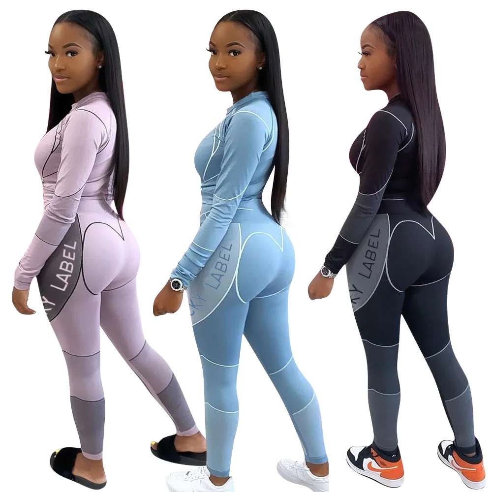Latest Design Fall 2 Piece Sets Clothes for Women  Two Piece Women Pants Outfit Women Lucky Label Joggers Suits Set