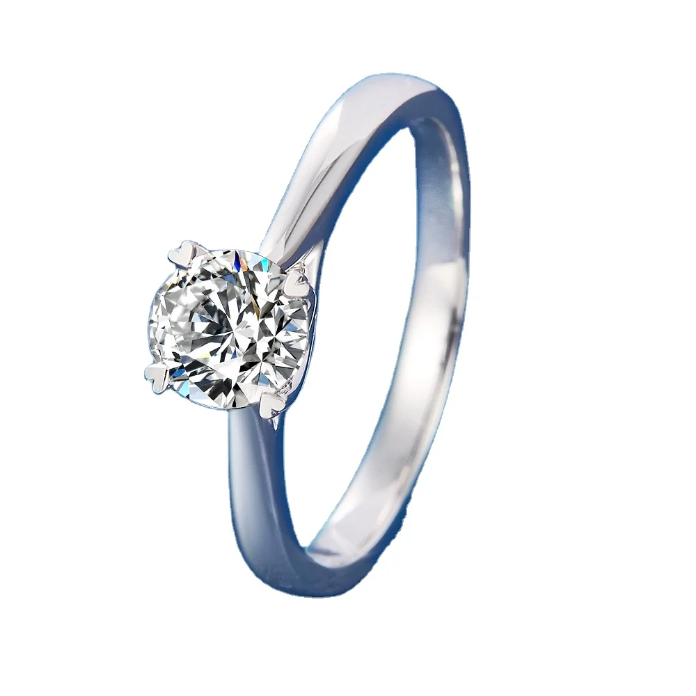 Wholesale Fashionable 18K White Gold Natural Diamond Finger Ring Classical Diamond Ring Custom Make For You