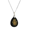 Stainless Steel-9Black Agate