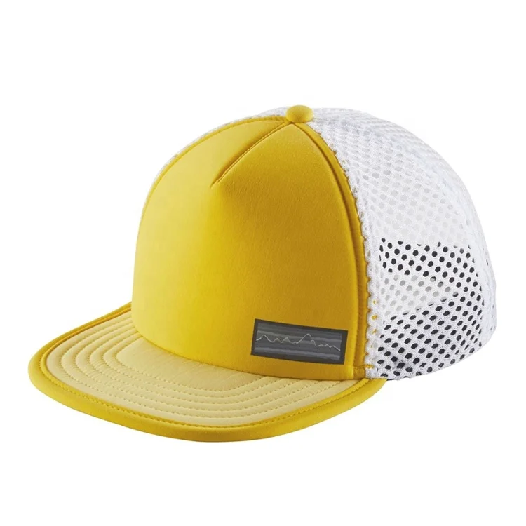 Riseman Lightweight 5 Panel Duckbill Running Cap Custom Foam Front Trucker Hat Dry Fit Mesh