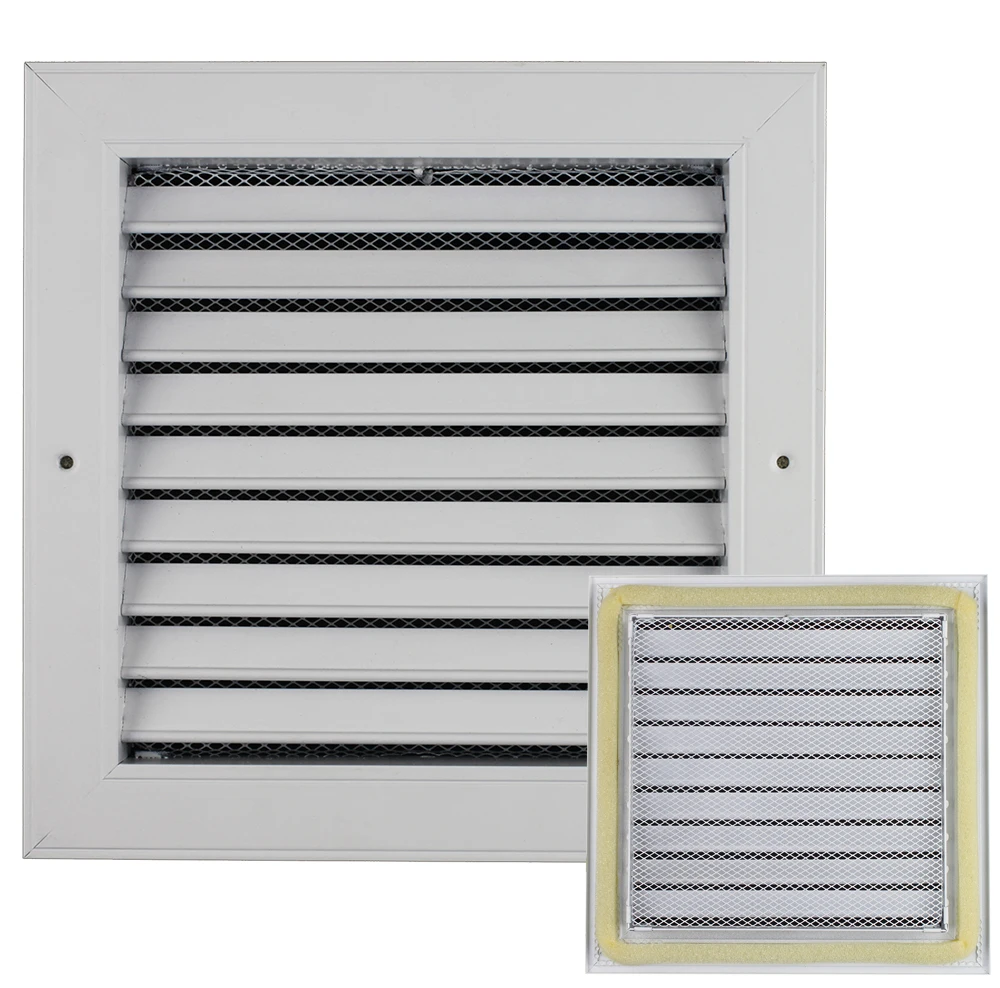 Customized Size Conditioning Aluminum Return air Grille with Metal Screen air Filter