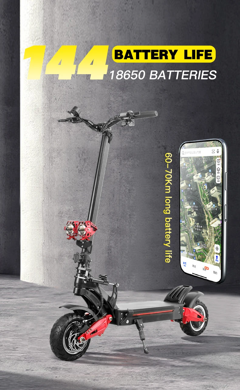 100km Mileage High Speed 80km/h Top Seller 2 Wheel Electric Scooter With Double Motors On Sale