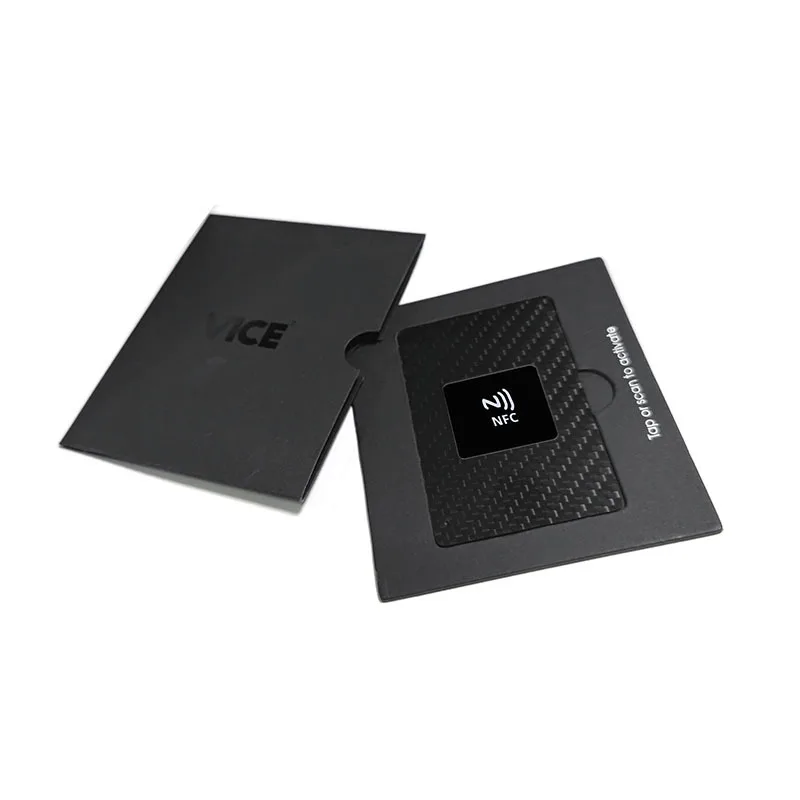 Custom Printed Creative Paper Vip Membership Card Envelope Slider Drawer Credit Card VIP Gift Card Packaging Box