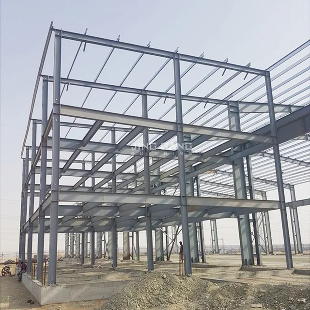 Estructura de marco de acero prefabricada del edificio del almacén del taller del almacén del metal para el almacenamiento