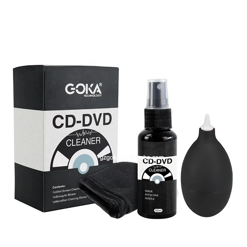 Professional CD and DVD Cleaning Kit Removes Dust and Protects Discs