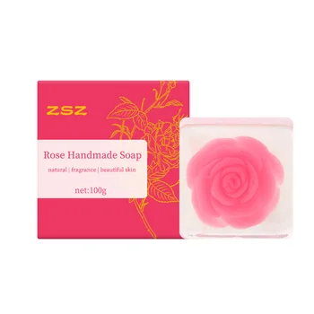 ZSZ Highest Quality Rose Organic Handmade Beauty Soap Manufacturing Companies Savon Artisanal Handgemachte Seife Sapone Zeep
